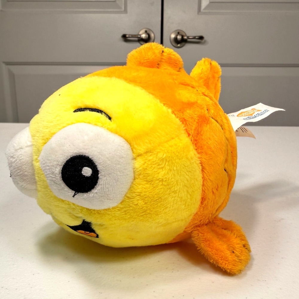 Goldfish Swim School Bubbles Plush Stuffed Animal Orange Yellow Fish Toy 7"
